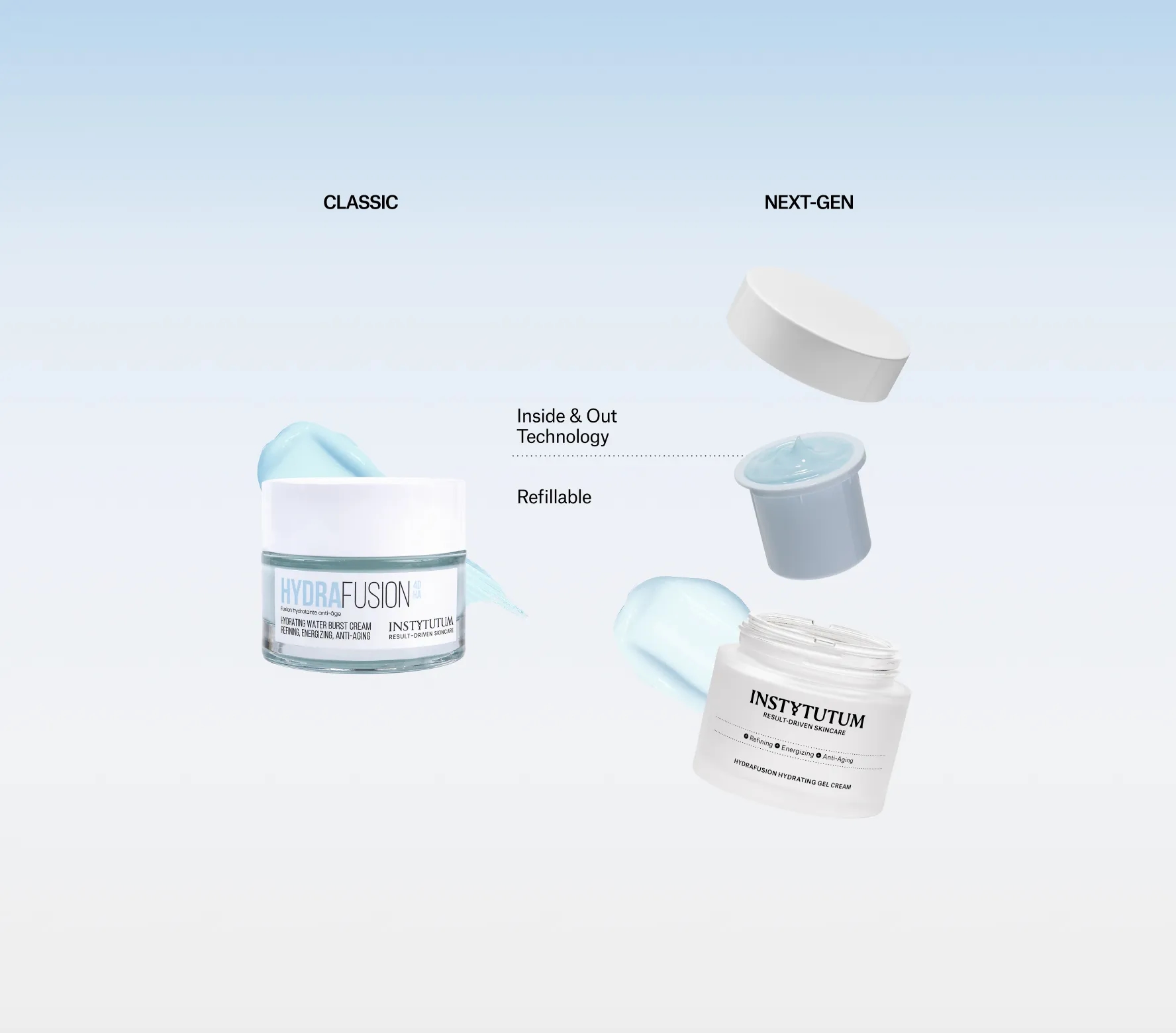 Hydrafusion Hydrating Gel Cream Next Gen peptide gel cream refillable skincare hydrating gel cream 4D hyaluronic acid Swiss skincare photo 4